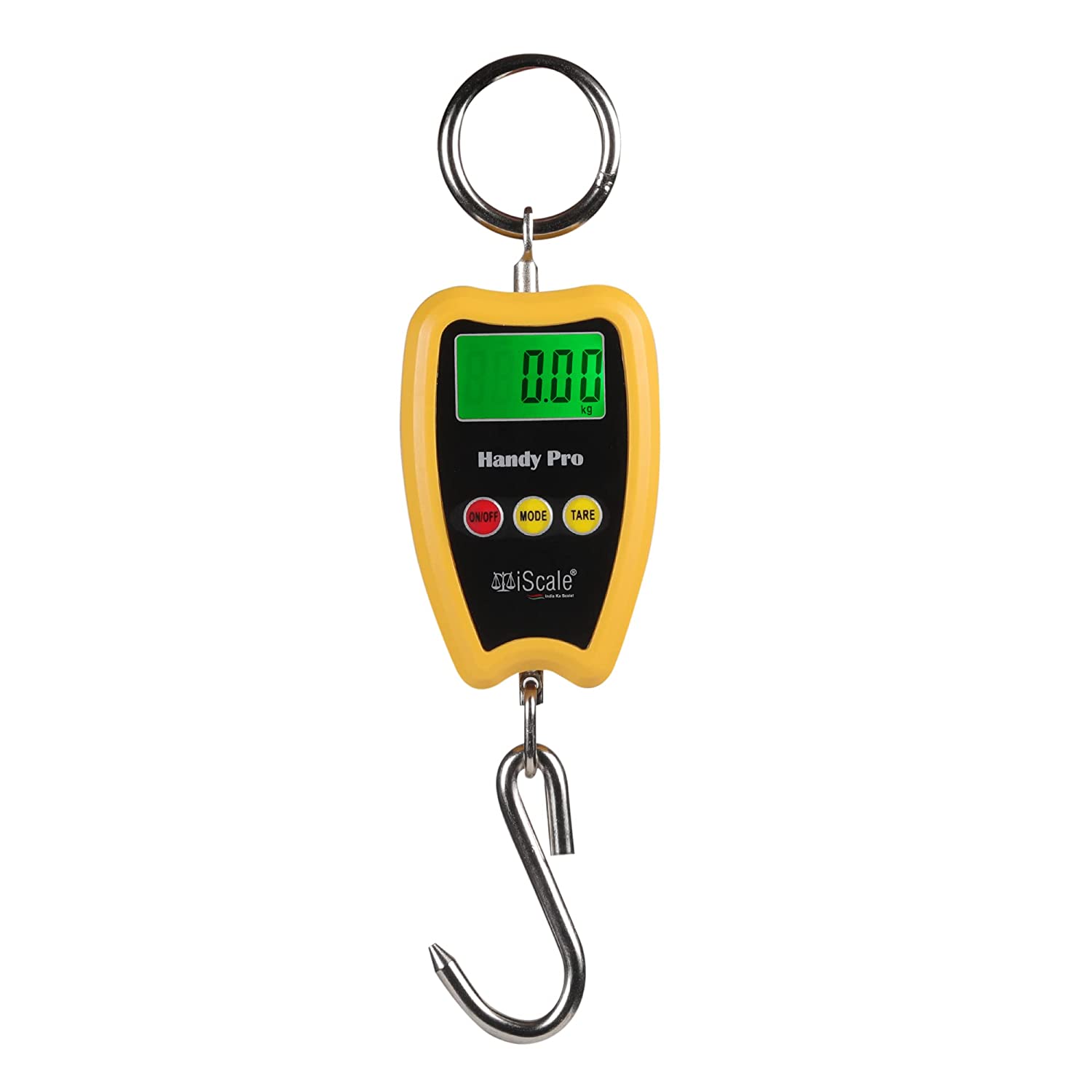 iScale Handy Pro 200kg x 50g Digital Portable Hanging Weighing Scale with Stainless Steel Hook for Industries, Cylinder, Fishing and Multipurpose Domestic Weighing Use