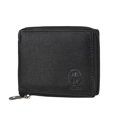 ZOSTER Black Vegan Leather Wallet for Men & Women - Stylish and Sustainable Wallet