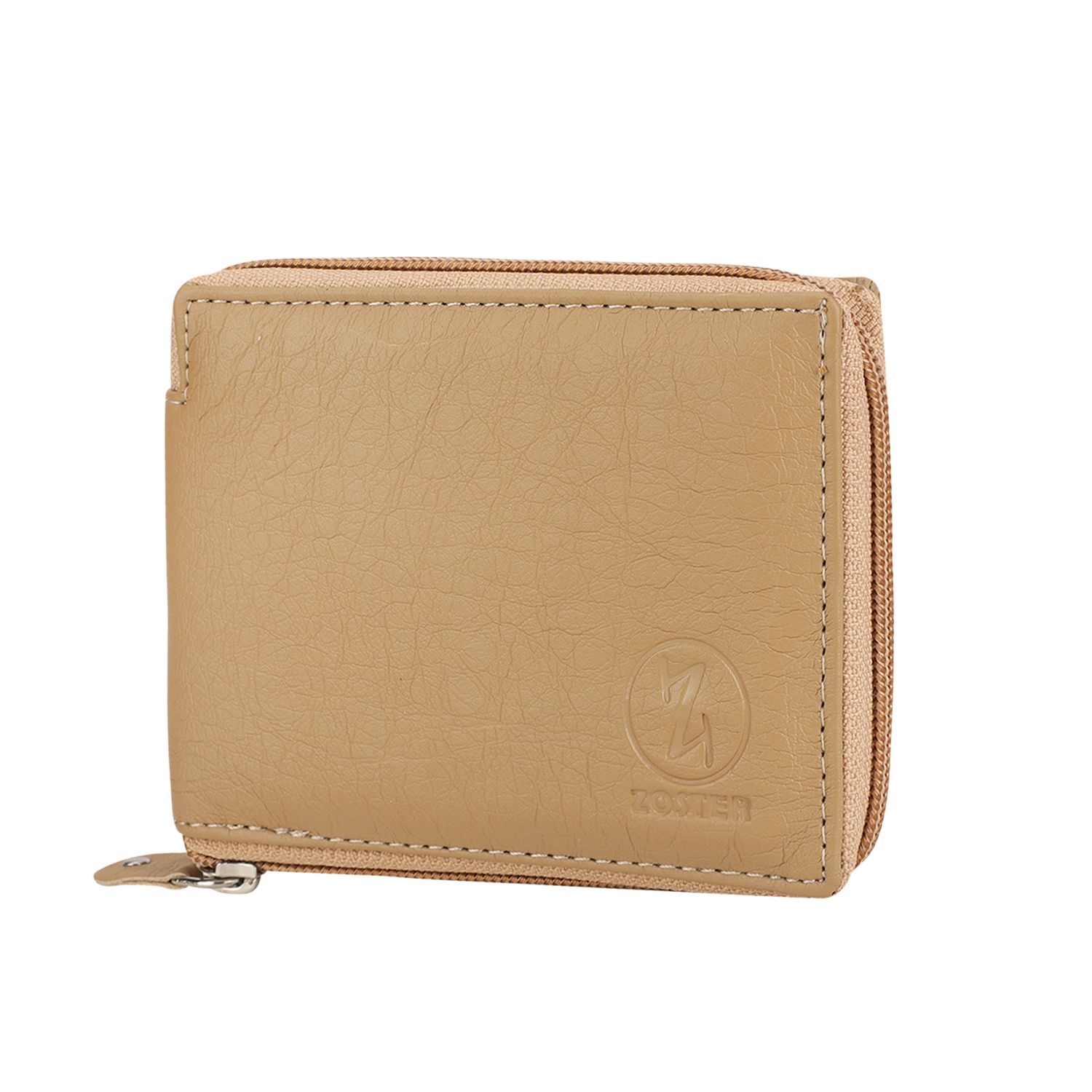 ZOSTER Beige Vegan Leather Wallet for Men & Women - Stylish and Sustainable Wallet