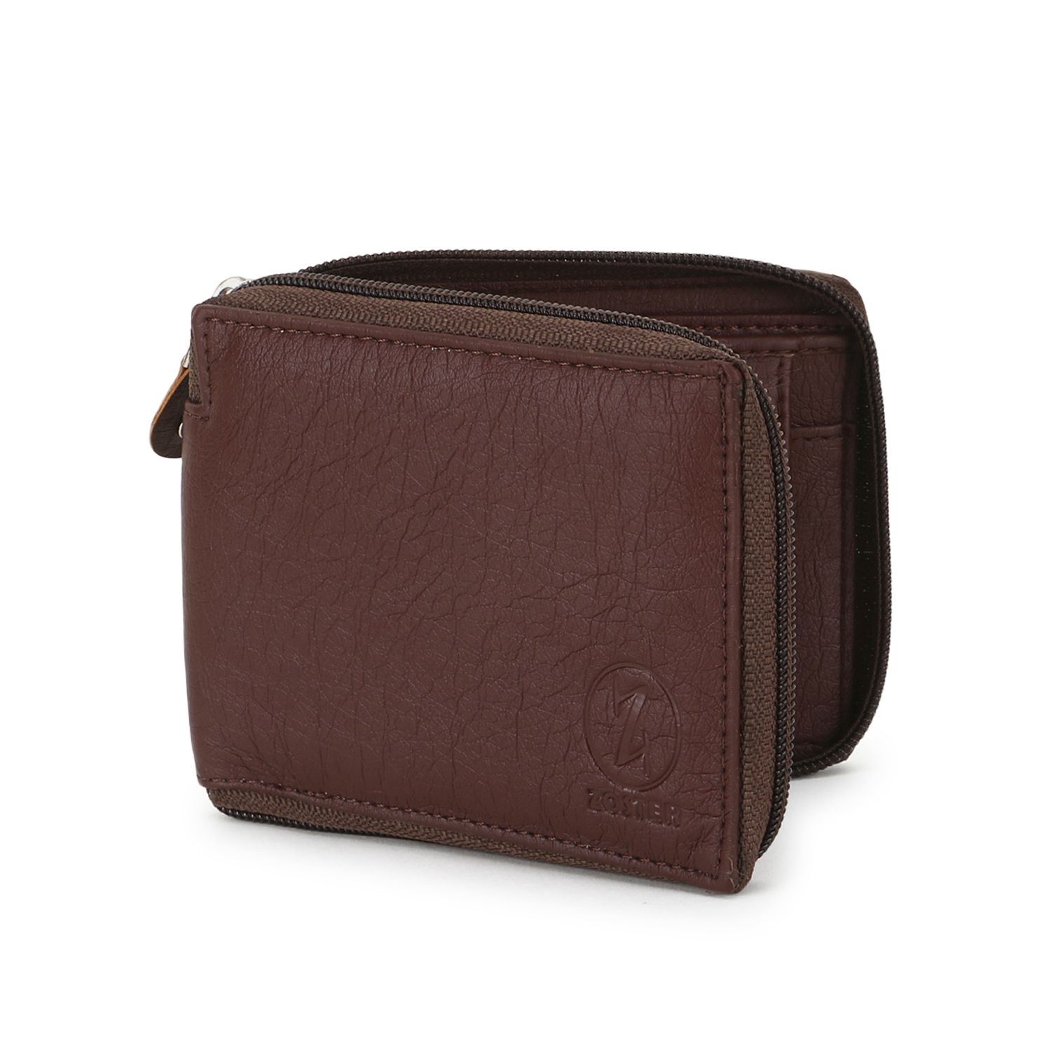 ZOSTER Brown Vegan Leather Wallet for Men & Women - Stylish and Sustainable Wallet