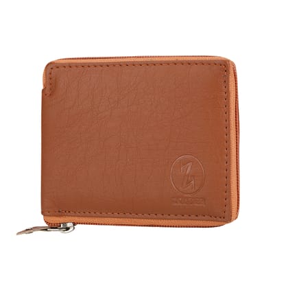 ZOSTER Tan Vegan Leather Wallet for Men & Women - Stylish and Sustainable Wallet