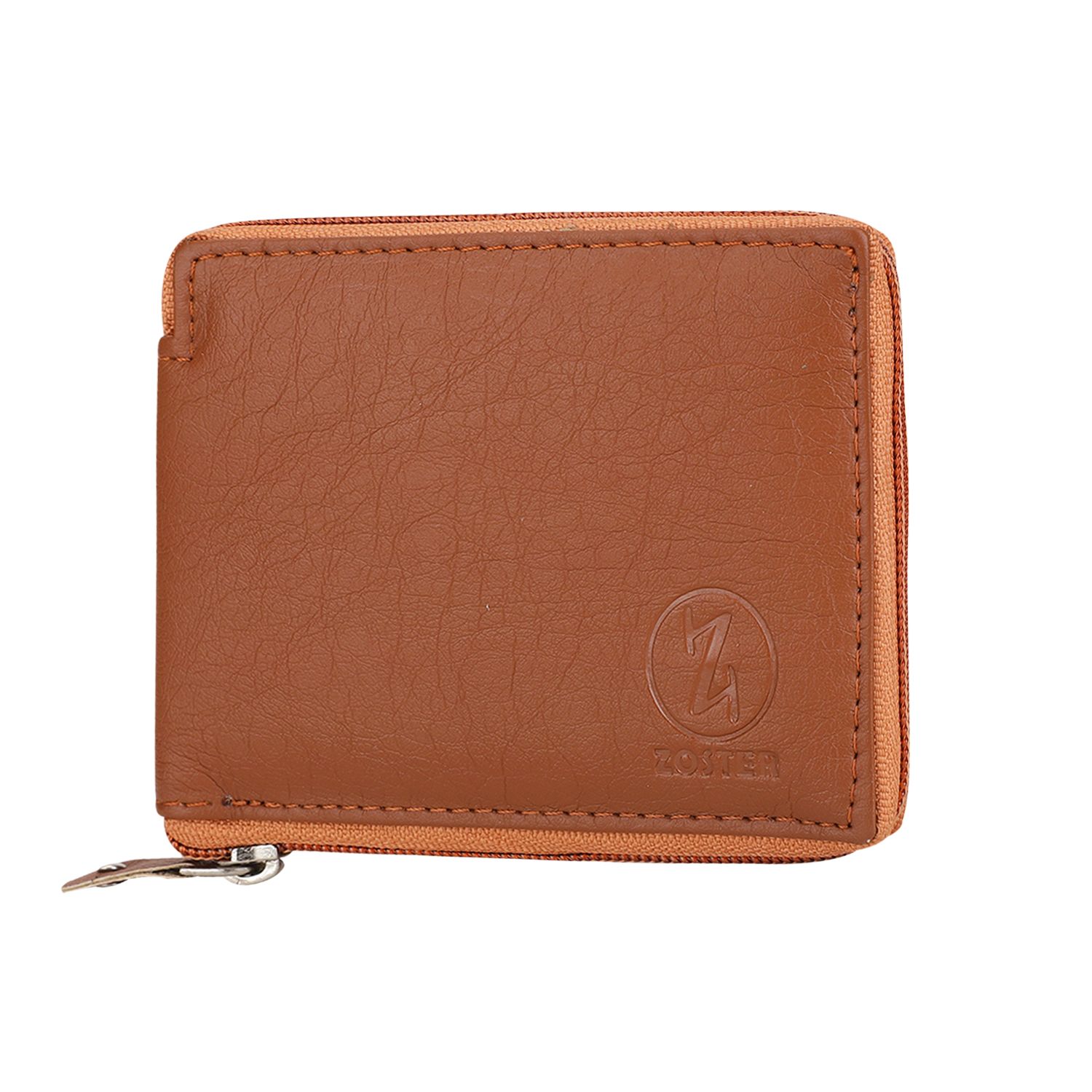 ZOSTER Tan Vegan Leather Wallet for Men & Women - Stylish and Sustainable Wallet