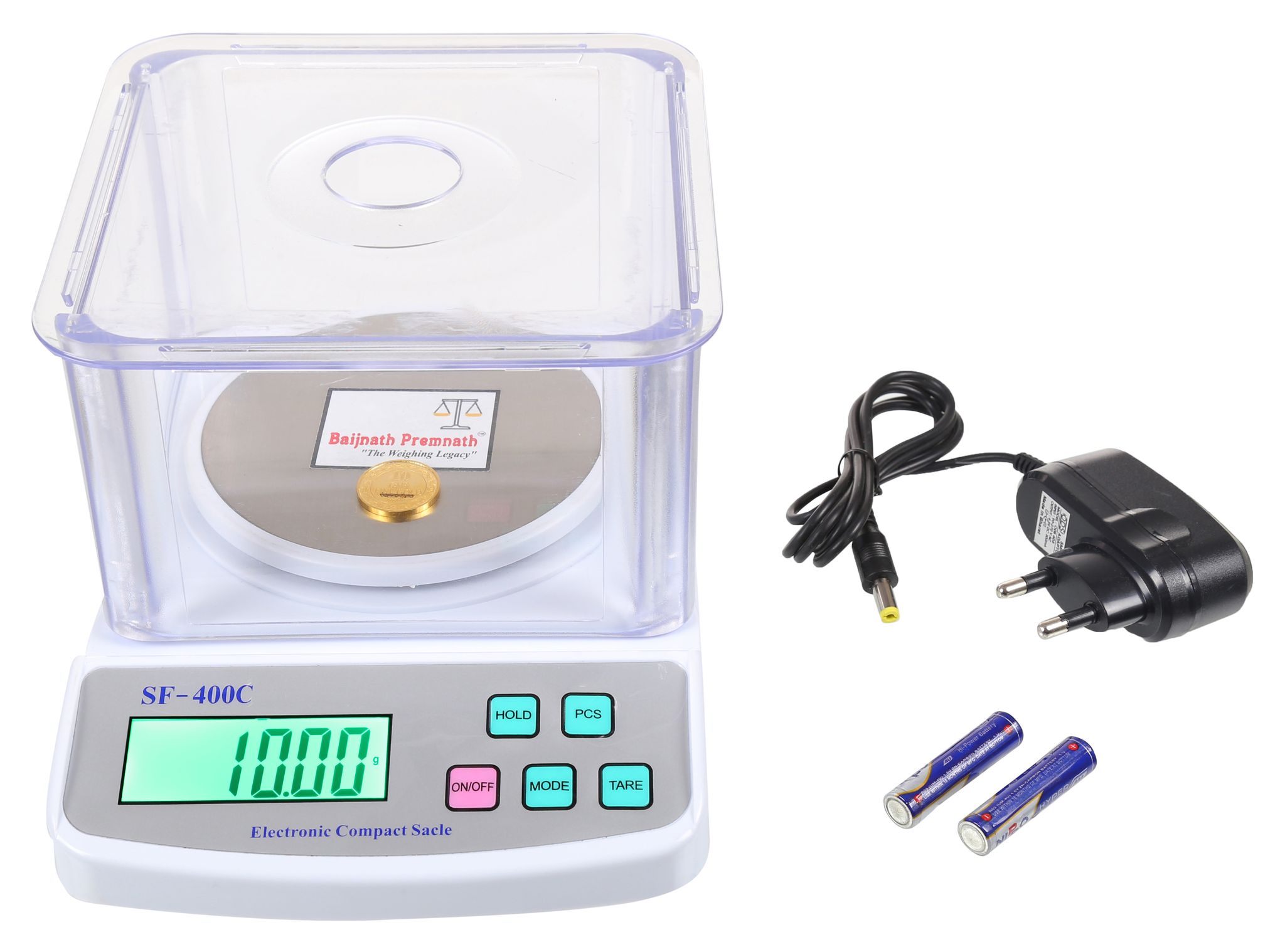 Baijnath Premnath Digital 500gm x 10mg (0.01g) Jewellery Weighing Scales with Wind shield & Mains light Power Cord and for laboratories research purpose