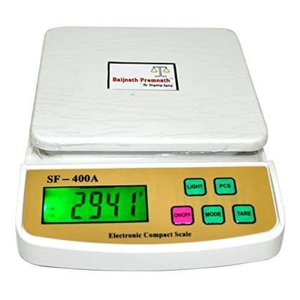 Baijnath Premnath Digital 5kg x 1g Kitchen Scale Balance Multi-Purpose Weight Measuring Machine with Adapter Weighing Scale & for Laboratories, Research Purpose