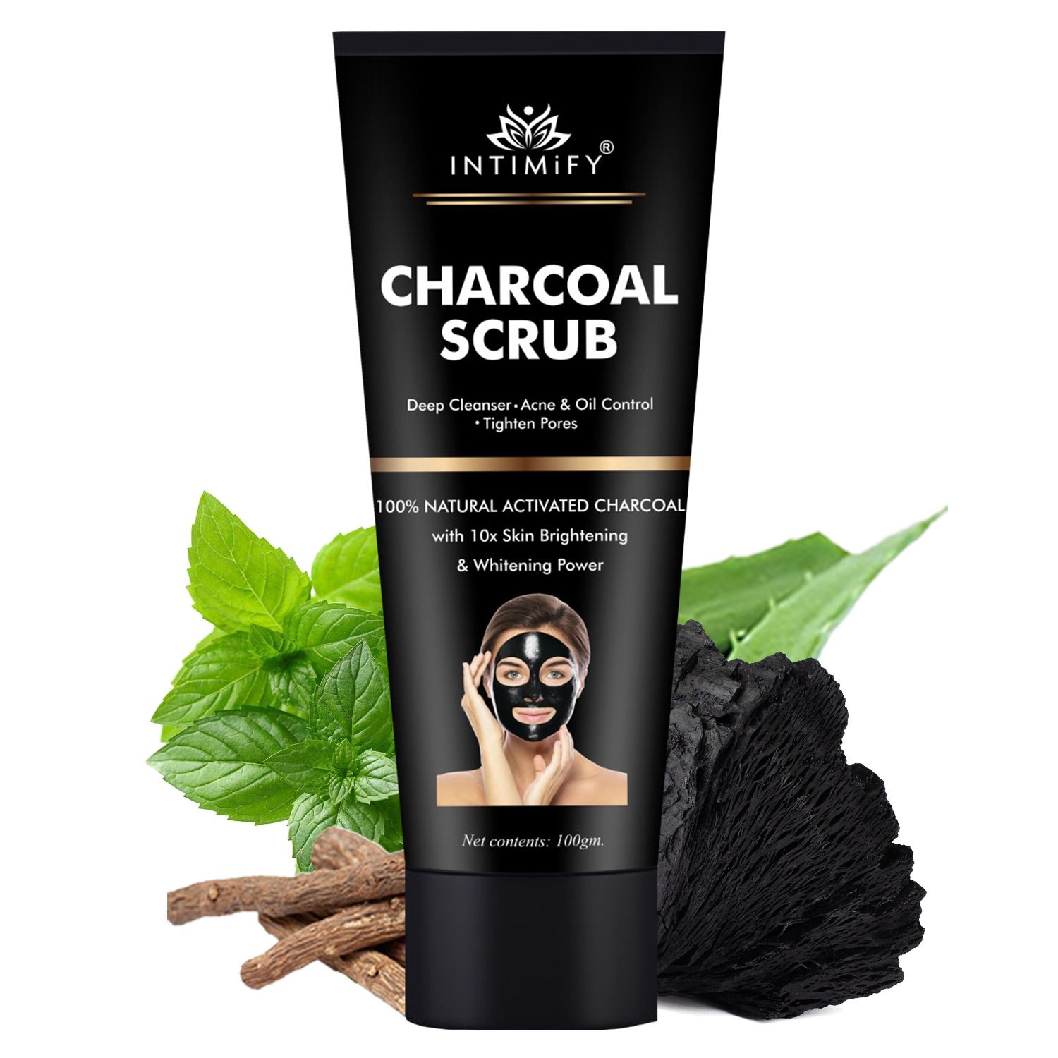 Intimify Charcoal Peel-off mask for Deep Pore Cleaning, Eliminates Dead Skin, Excess Oil Control, Tan Removal