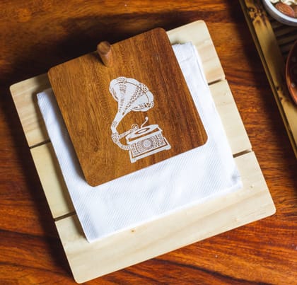 IVEI Mandala Rosewood Napkin Holder - Gramophone