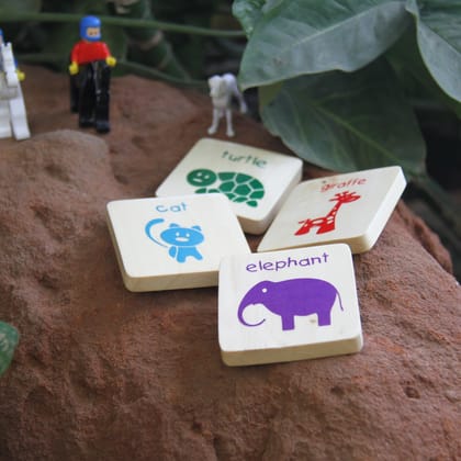 IVEI Wooden Educational Animal Magnets For Kids