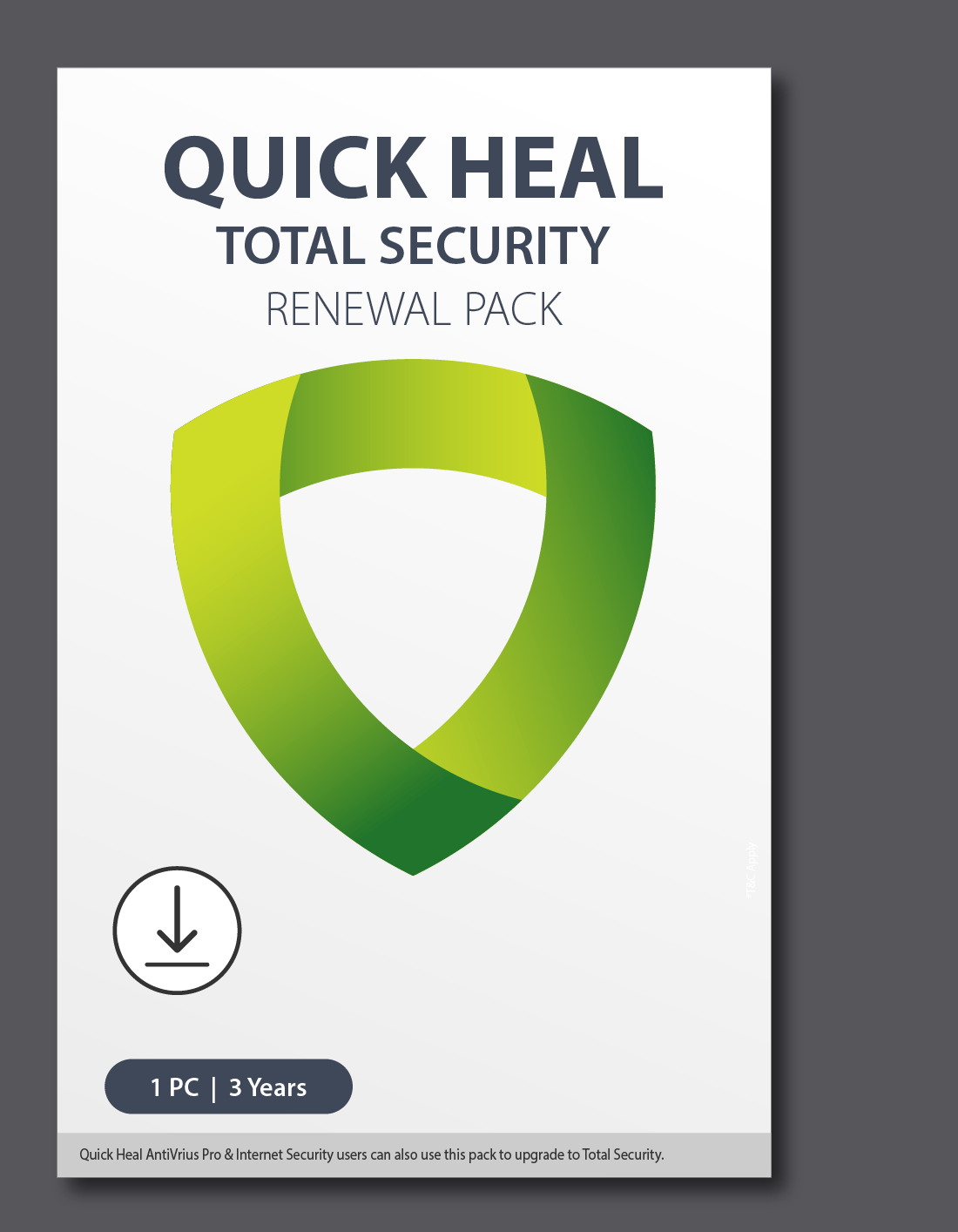 Quick Heal | Total Security Renewal Upgrade Gold pack | 1 User | 3 years | Email Delivery no CD| Existing Quick Heal Single User Subscription Needed