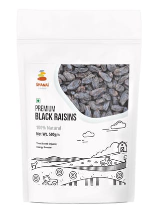 Shanai Foods Premium Seedless Black Raisins 500g