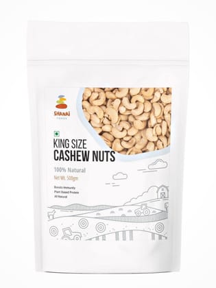 Shanai Foods King Size Whole Cashews 500g W240 | Premium Kaju Nuts | Nutritious Plant Based Protein