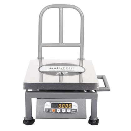 iScale i-20 Weight Capacity 50kg x 5g Accuracy, Portable/ Mobile Electronic Weighing Scale with Front Back Double Red Display & Detachable Handle, Stainless Steel Pan,12x12" for all Commercial Uses