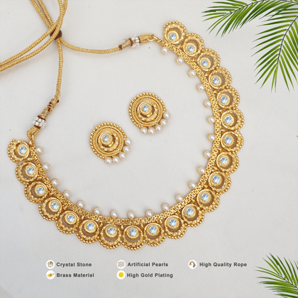 Gold-Plated Matinee Jewellery Set
