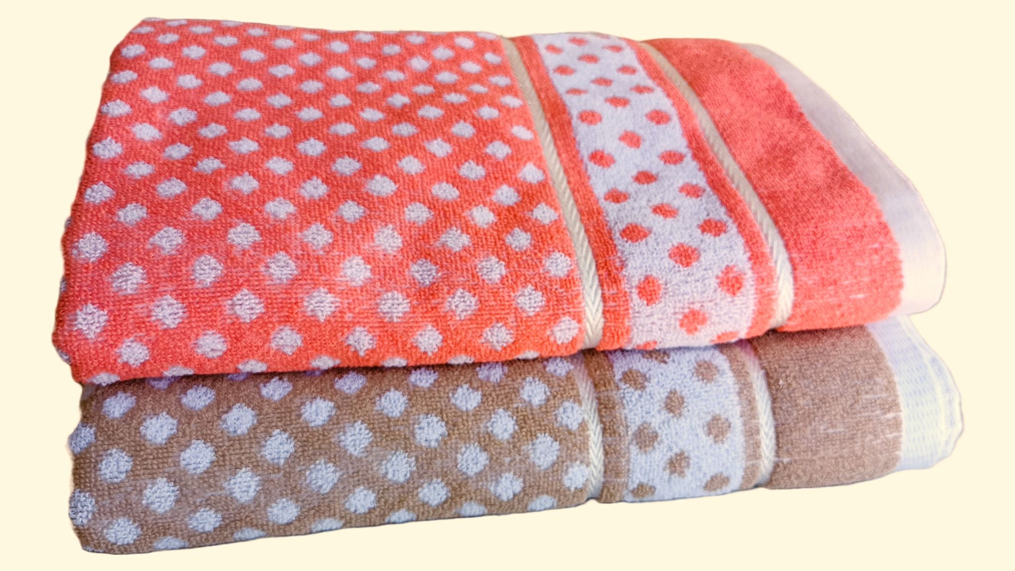 Multi uses Dot Printed Soft Cotton Bath Towel, 30"x60", Standar