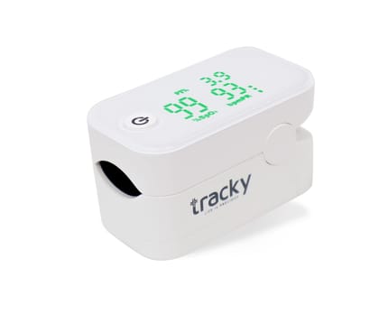 Tracky Smart Pulse Bluetooth Oximeter,finger Pulse Oximeter, Blood Oxygen Saturation Meter & Heart Rate Monitor, Fda, Ce Oxymeter Finger and Pulse O2 Monitor Oximeter