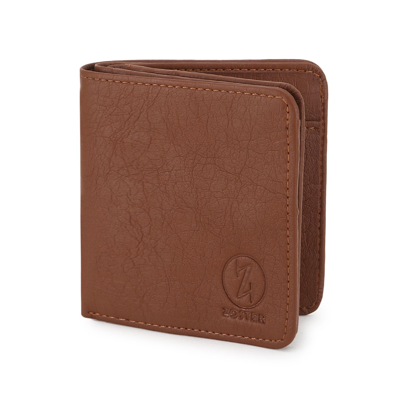 ZOSTER Tan Vegan Leather Wallet for Men & Women - Stylish and Sustainable Wallet