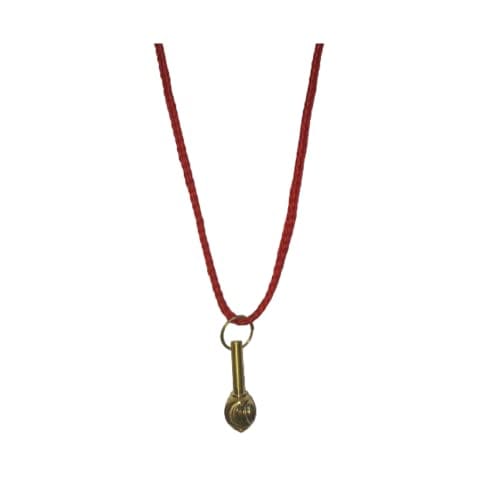 ShivTantra Pure Brass Abhimantreet Mahabali Hanuman Gada for Wearing in Neck