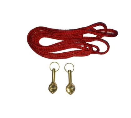 ShivTantra Set of 2 Pure Brass Abhimantreet Mahabali Hanuman Gada for Wearing in Neck