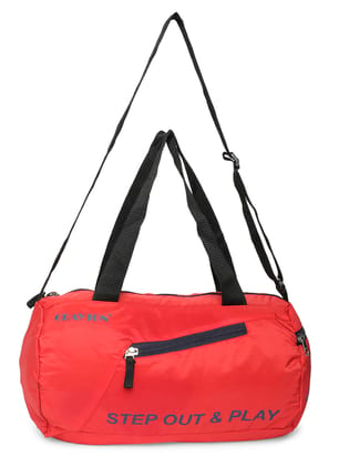 CRAYTON Printed Collapsible and Expandable Duffel Bag in Red