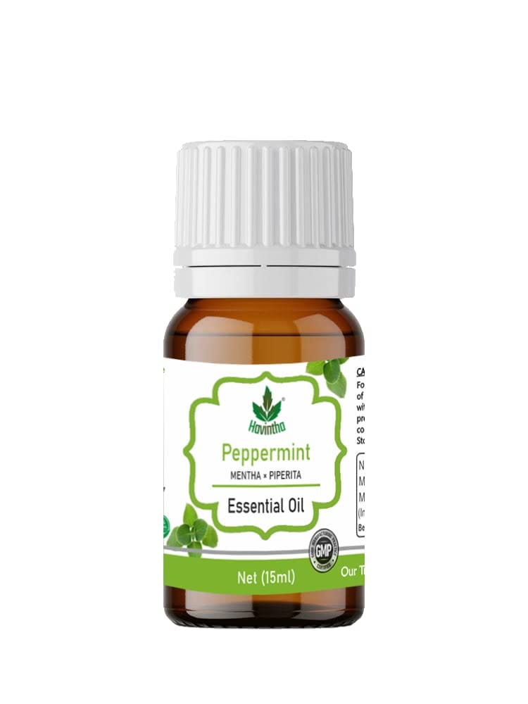 Havintha Peppermint Essential Oil (Mentha Piperita) Pure Aroma for Skin, Hair and Aromatherapy For Cold and Congestion - 15ml.