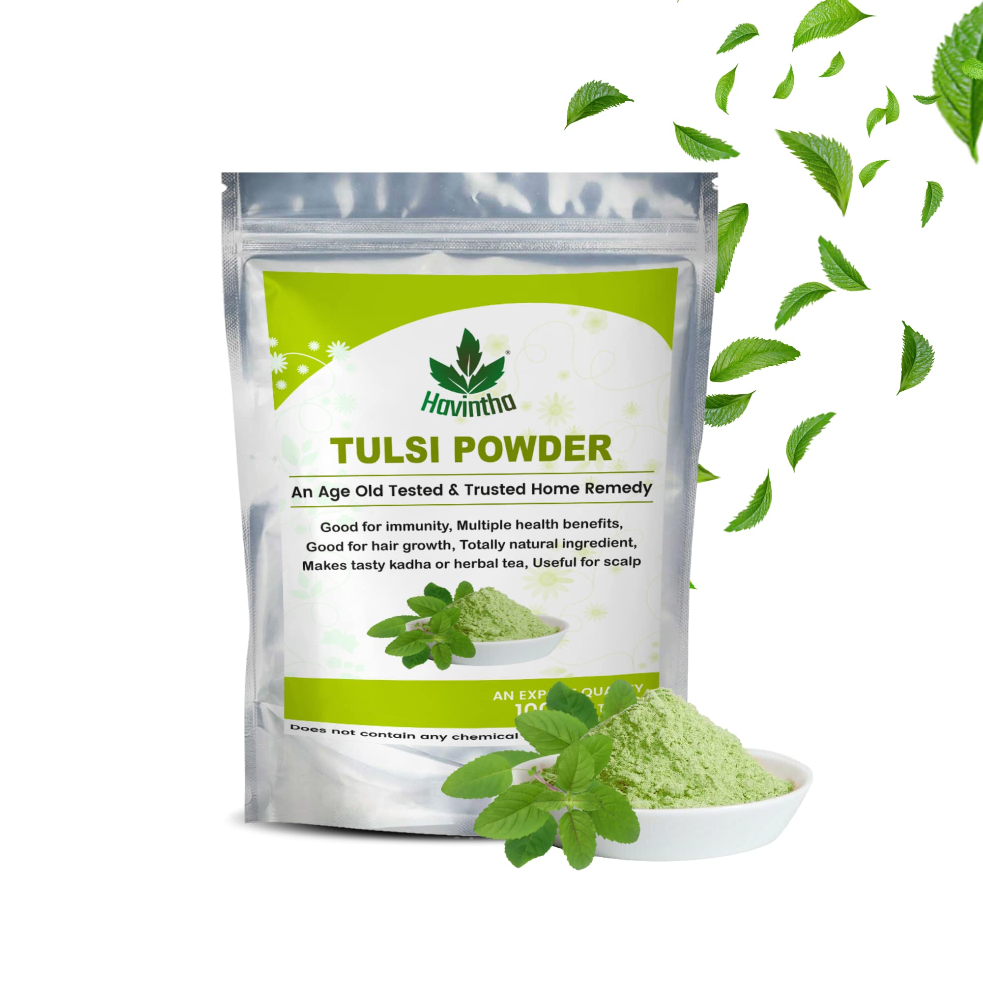 Havintha Tulsi powder for lungs brain skin hair health Holy