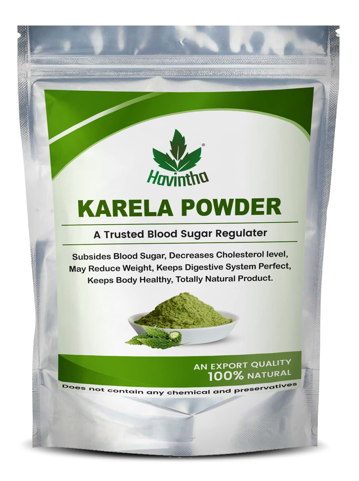 Havintha Natural Karela Powder - High in Vitamins, Minerals & Antioxidants - 227gm