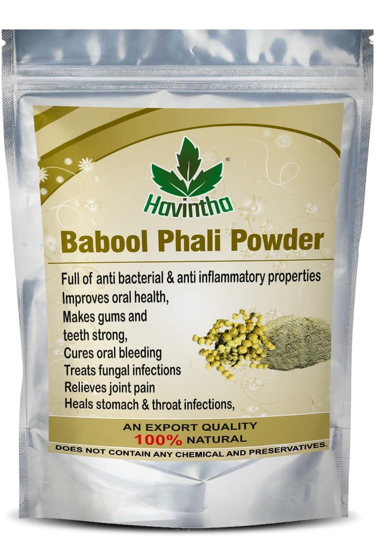 Havintha Babool phali powder for teeth gums stomach throat skin - 227 grams