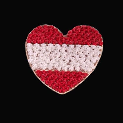 Austria Flag Embroiderd Patch Sew on National Emblem Set of --2 pcs Made by Hand Embroidery Work