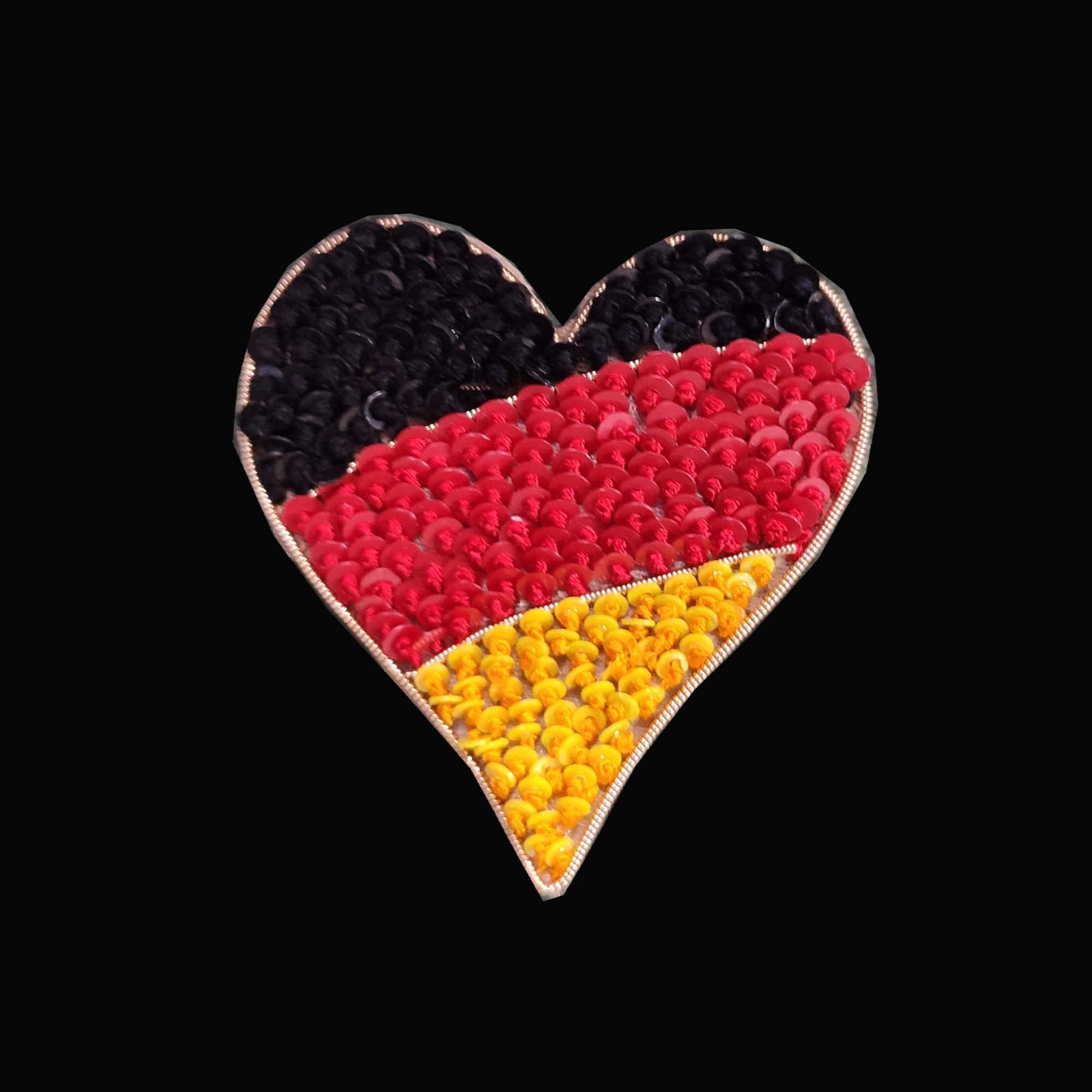 Germany Flag Embroidered Patch sew on Emblem Set of -- 2 pcs Made My Hand Embroidery Work