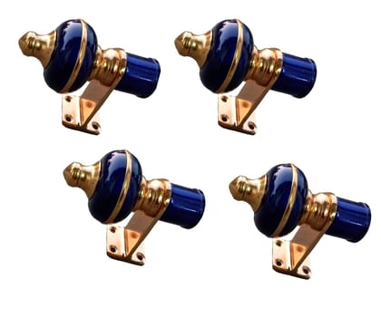 Skayab Quality Product Bracket Mandir curtain Accessories Blue color Pack of 4