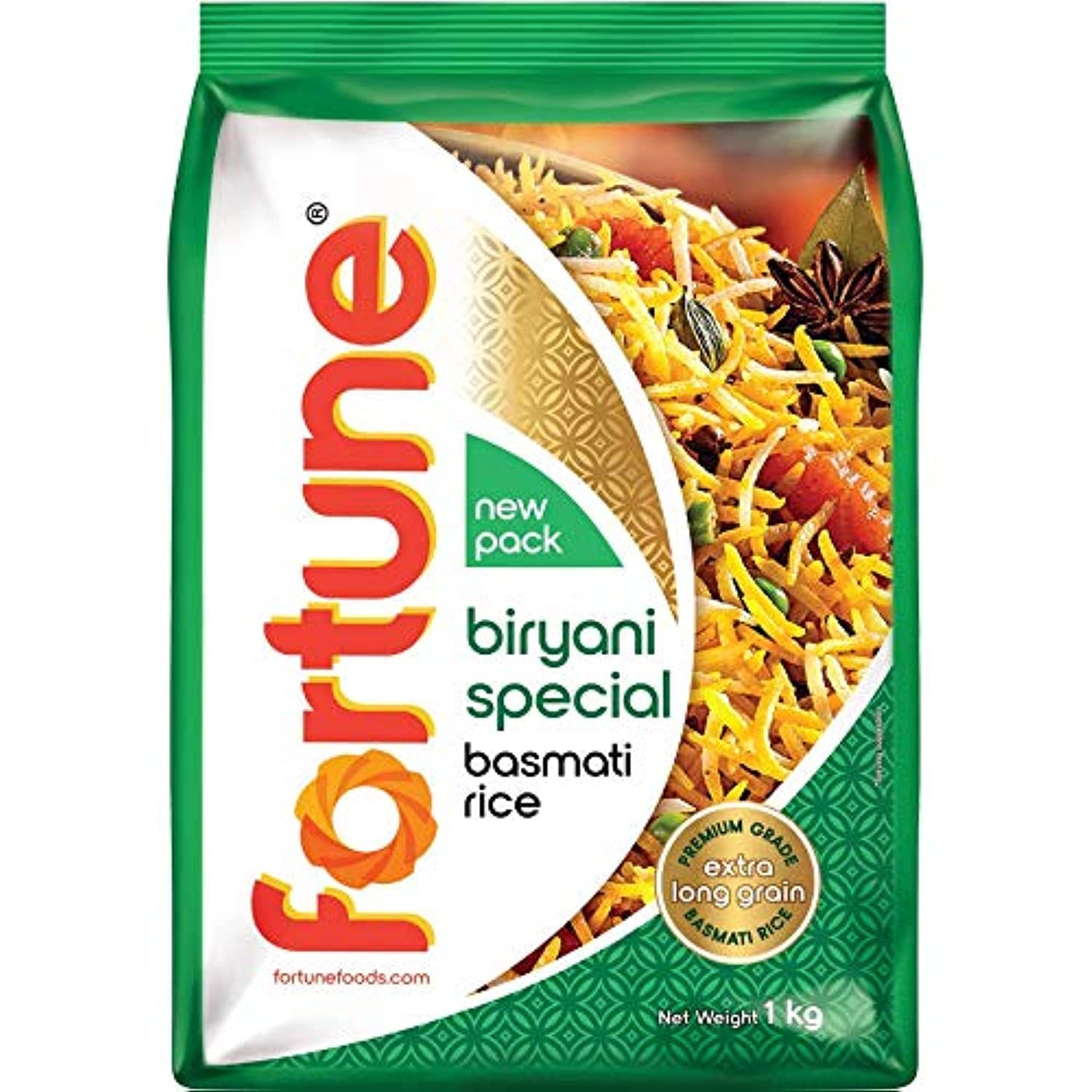 Fortune Biryani Special Basmati Rice/Akki, Extra long grain basmati rice, 1 KG
