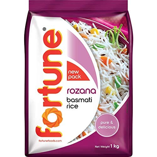 Fortune Rozana Basmati Rice/Akki, suitable for daily cooking, 1 kg