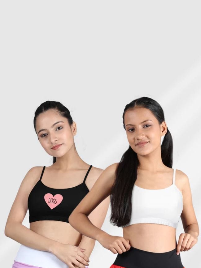 Teenager Non-Padded Bra for Girls, Teen Bras with Flat Padding for  Coverage