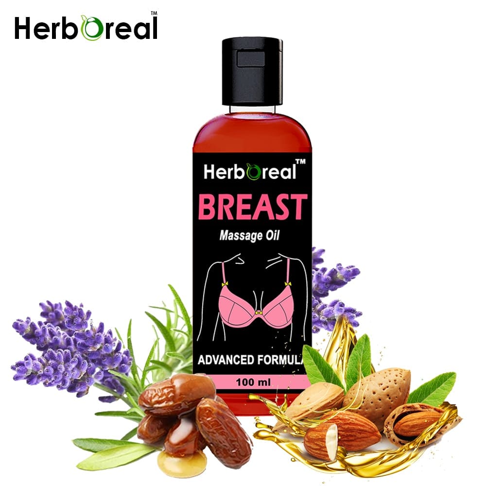 HerbOreal Pure Ayurvedic Breast Massage Oil For Women & Girls, Pure  Essential Oil For Women, Very