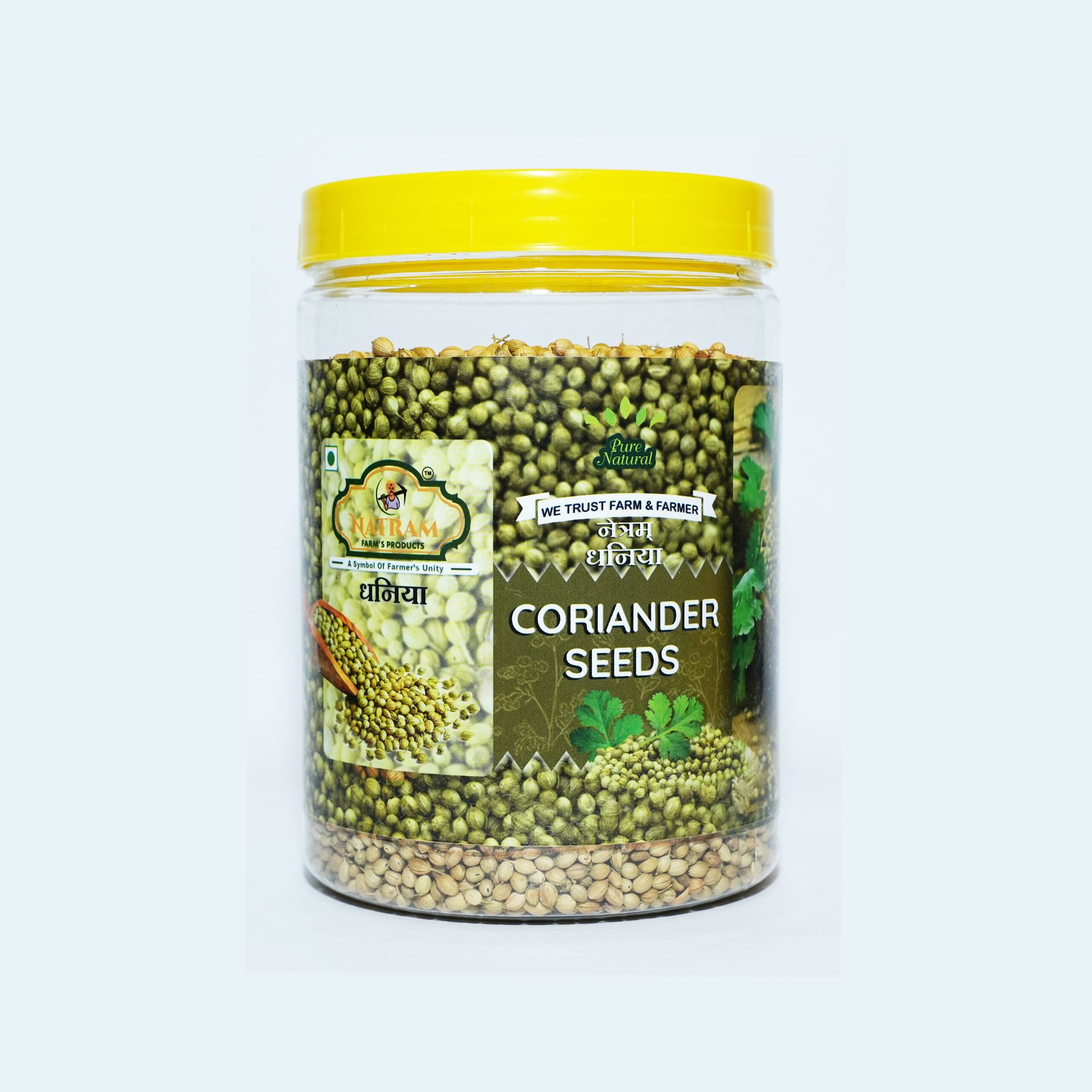 NATRAM CORIANDER SEEDS/DHANIYA/SABUT DHANIYA  - 250gm