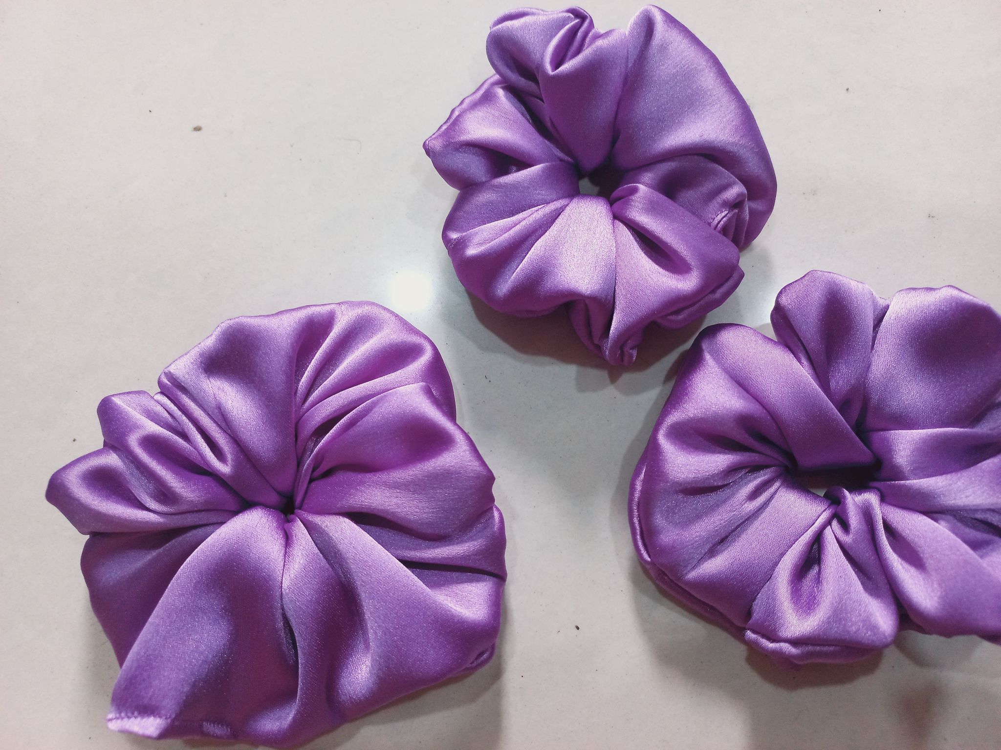 Satin Silk Scrunchies combo(3pcs)