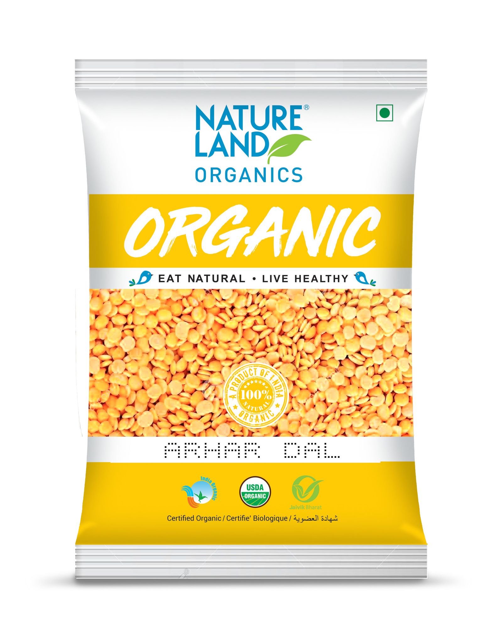 Natureland Organics Arhar Dal 1 kg