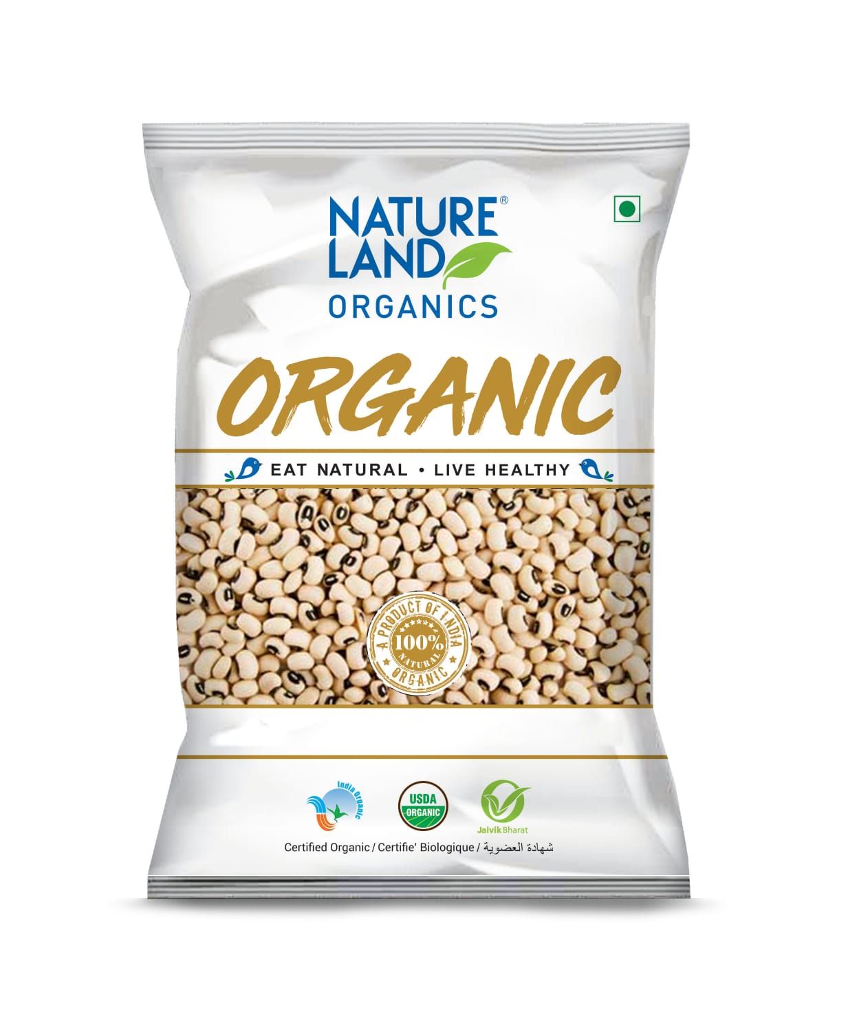 Natureland Organics Cowpea Black Eye 1kg