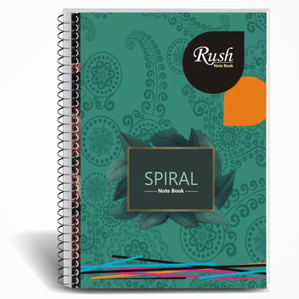 Rush Premium Spiral A4 Notebook Ruled | 300 Pages | A4 Wiro Register | 29 x 21 cm | Single Line Ruled | Spiral Copy Notebook Register for Student of School & College