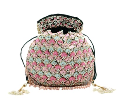 Hand Embroidery Zardosi Work Potli bag