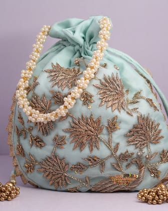 Hand Embroidery Zardosi Work Potli bag for wedding,Gift and Etc.