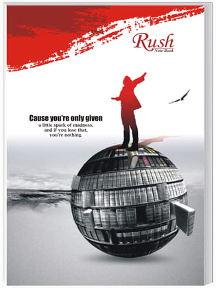 Rush 120 Pages A4 Note Book Register - Single Line Ruled