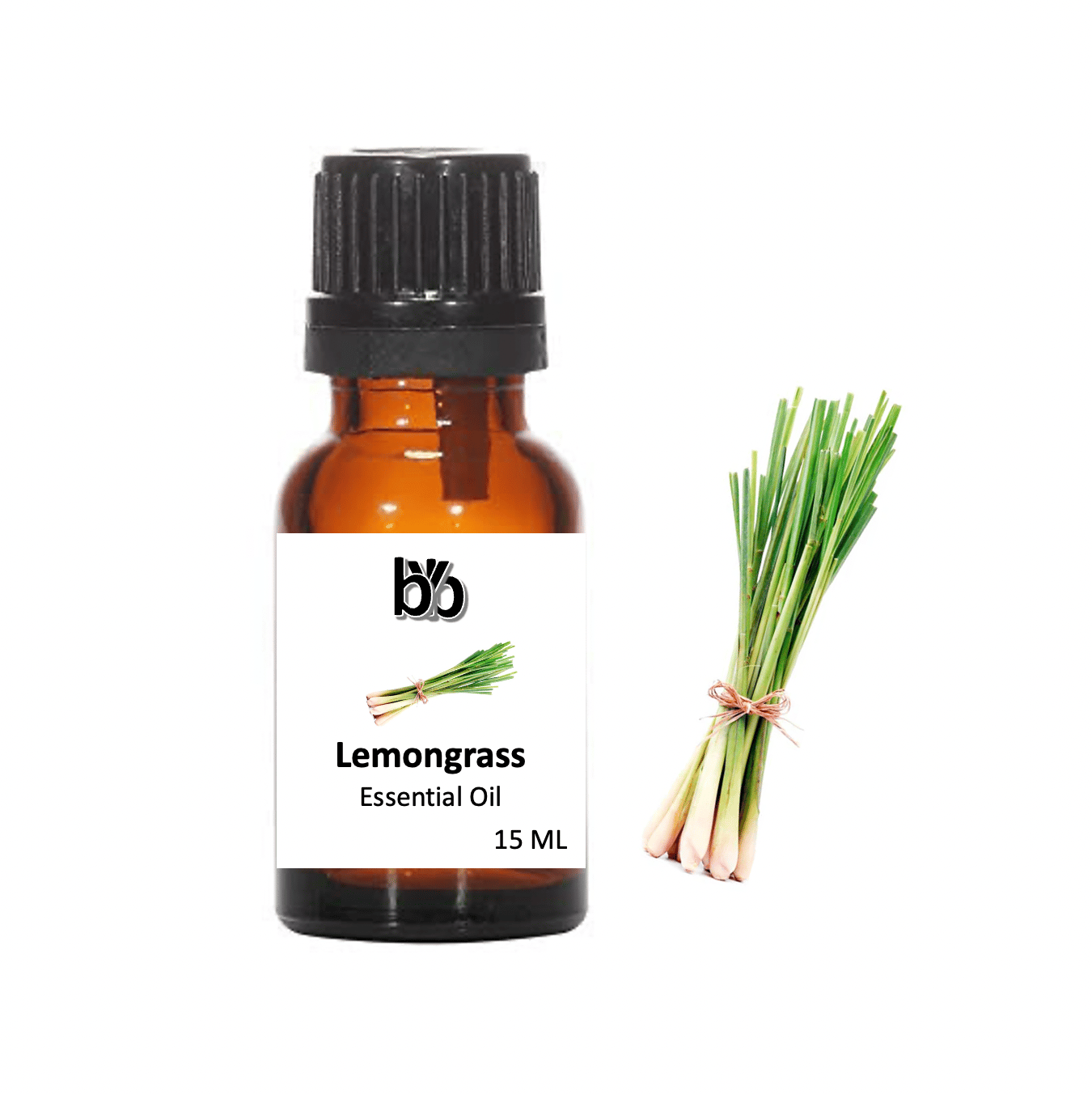 BYB Essentials Organic LemonGrass Essential Oil, 100% Pure Natural Undiluted (15 ml)