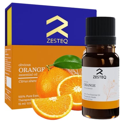Zesteq Obvious Orange Essential Oil therapeutic use for Aromatherapy (15 ml)