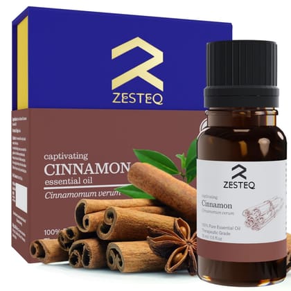 Zesteq Captivating Cinnamon Essential Oil for Aromatherapy, Health & Wellness (15 ml)