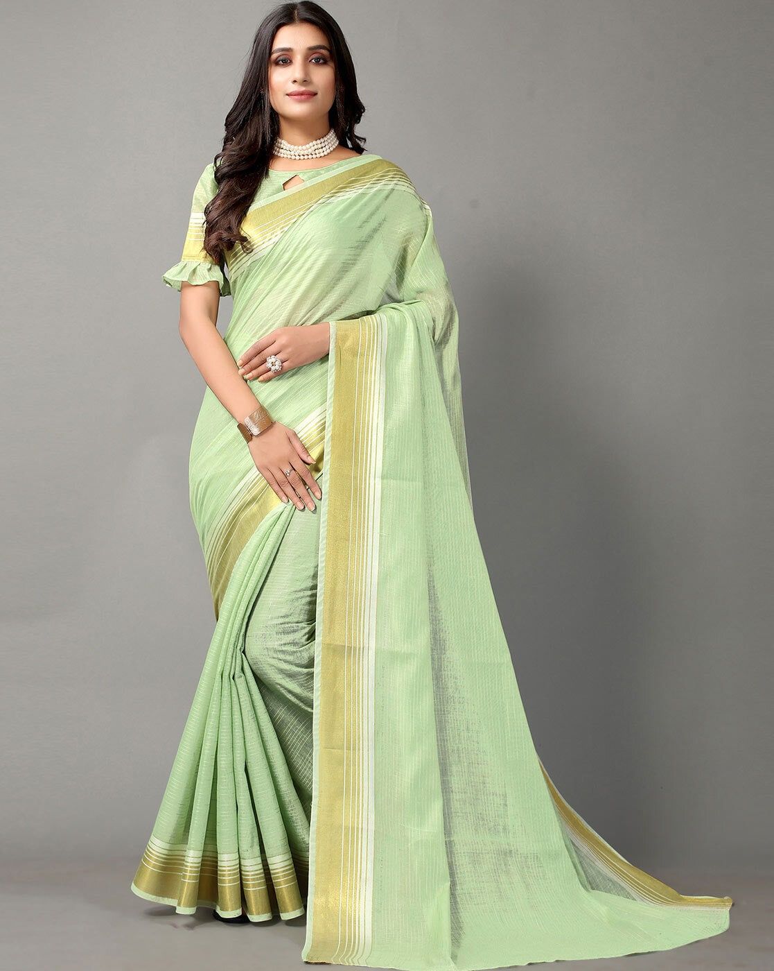 Indian New Traditional Designer Saree Wedding Beige Partywear Embroidery  Sari | eBay