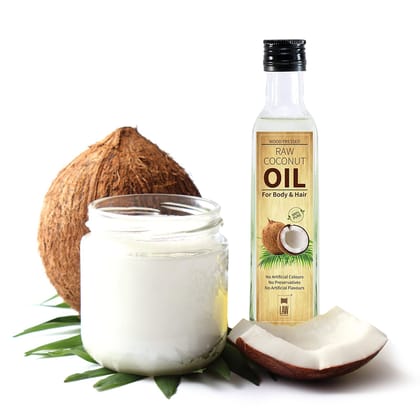 Pure Raw Coconut Oil for Skin and Hair, Good for baby skin anti-ageing – 200 ML