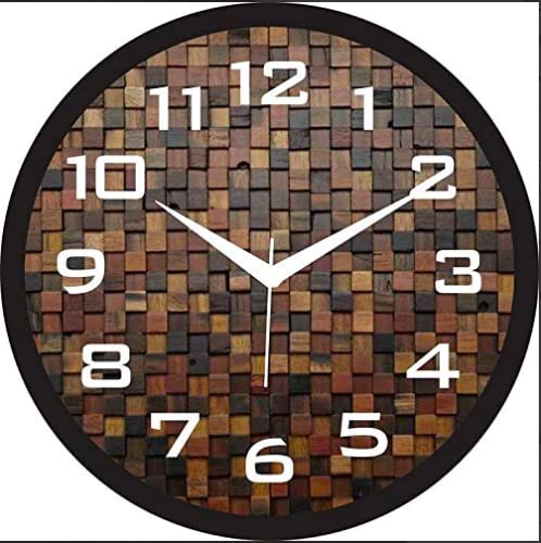 12-inch Square Design Plastic & Glass Wall Clock , Multicolour