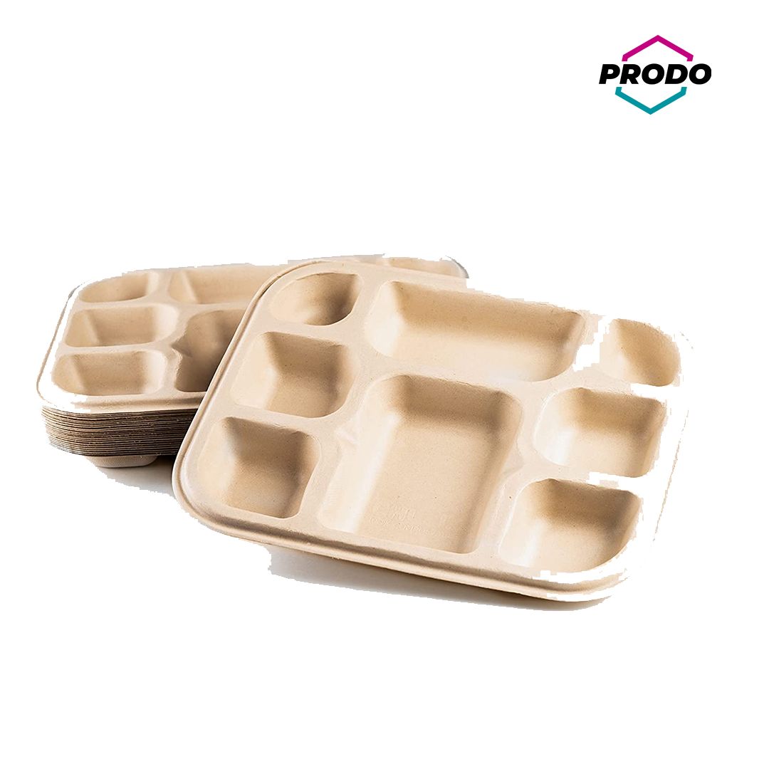 PRODO Bagasse Meal Tray 8CP