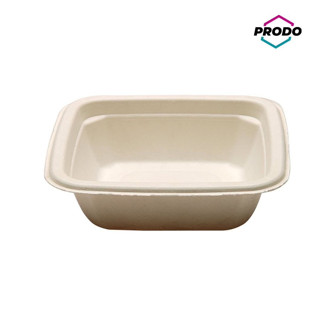 PRODO Bagasse Square Bowl 500ml