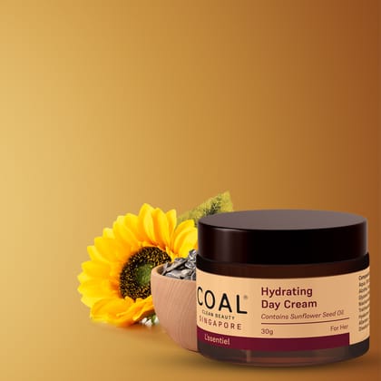 COAL Clean Beauty Hydrating Day Cream | Sunflower Seed Oil, Olive Oil, Niacinamide, Cocoa Butter, Shea Butter, | Moisturizes , Improves Skin Elasticity & Relieves Dryness | Women | All Skin Types